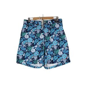 Nautica men's blue mesh‎ lined Hawaiian board shorts swim trunks L